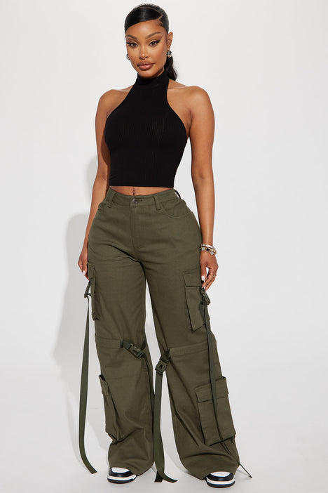 DUO Green Cotton Cargo Pant | Women's Designer Pants – Steve Madden Canada